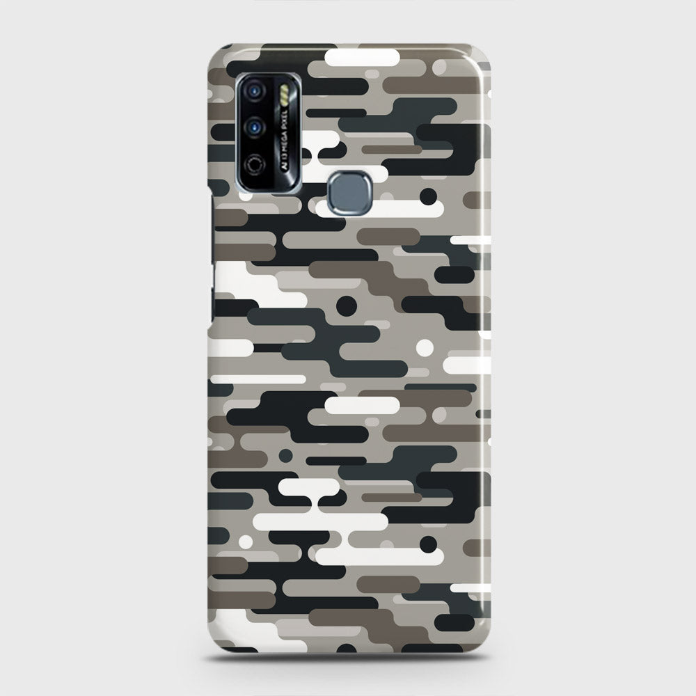 Infinix Hot 9 Play Cover - Camo Series 2 - Black & Olive Design - Matte Finish - Snap On Hard Case with LifeTime Colors Guarantee