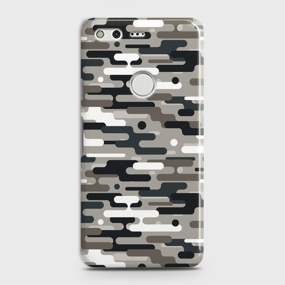 Google Pixel Cover - Camo Series 2 - Black & Olive Design - Matte Finish - Snap On Hard Case with LifeTime Colors Guarantee