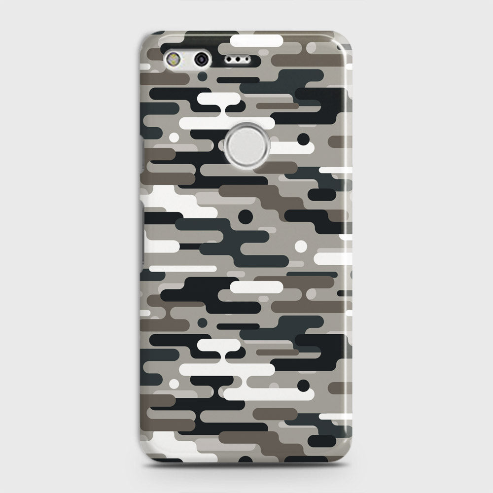 Google Pixel XL Cover - Camo Series 2 - Black & Olive Design - Matte Finish - Snap On Hard Case with LifeTime Colors Guarantee