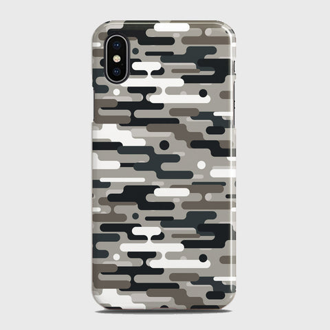 iPhone X Cover - Camo Series 2 - Black & Olive Design - Matte Finish - Snap On Hard Case with LifeTime Colors Guarantee