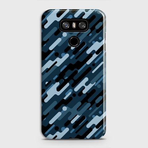 LG G6 Cover - Camo Series 3 - Black & Blue Design - Matte Finish - Snap On Hard Case with LifeTime Colors Guarantee