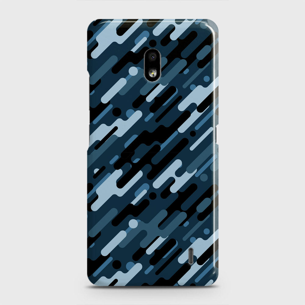 Nokia 2.2 Cover - Camo Series 3 - Black & Blue Design - Matte Finish - Snap On Hard Case with LifeTime Colors Guarantee