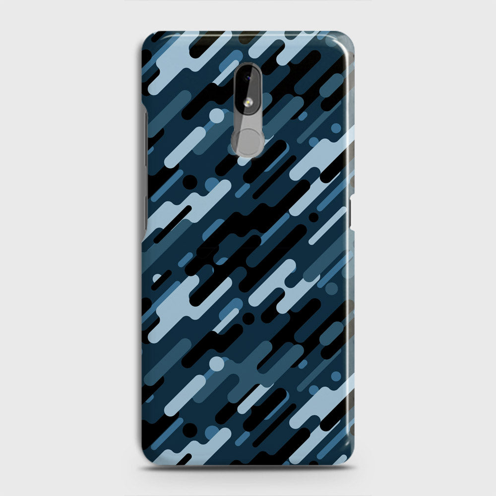 Nokia 3.2 Cover - Camo Series 3 - Black & Blue Design - Matte Finish - Snap On Hard Case with LifeTime Colors Guarantee