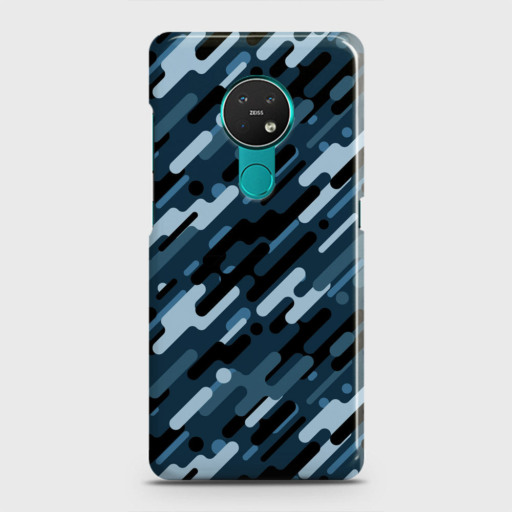 Nokia 6.2 Cover - Camo Series 3 - Black & Blue Design - Matte Finish - Snap On Hard Case with LifeTime Colors Guarantee