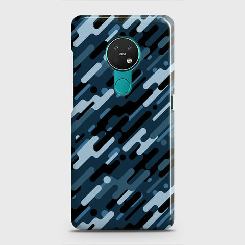 Nokia 6.2 Cover - Camo Series 3 - Black & Blue Design - Matte Finish - Snap On Hard Case with LifeTime Colors Guarantee