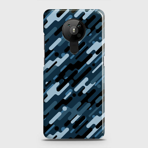 Nokia 5.3  Cover - Camo Series 3 - Black & Blue Design - Matte Finish - Snap On Hard Case with LifeTime Colors Guarantee