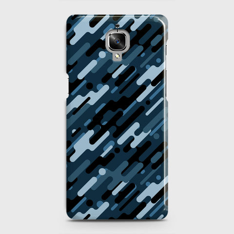 OnePlus 3  Cover - Camo Series 3 - Black & Blue Design - Matte Finish - Snap On Hard Case with LifeTime Colors Guarantee