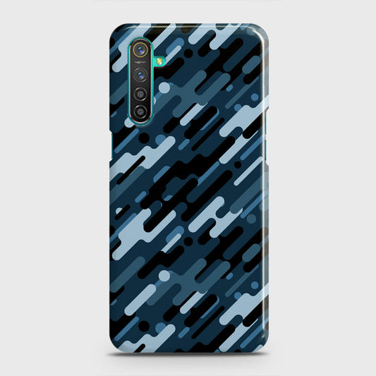 Realme 6s Cover - Camo Series 3 - Black & Blue Design - Matte Finish - Snap On Hard Case with LifeTime Colors Guarantee