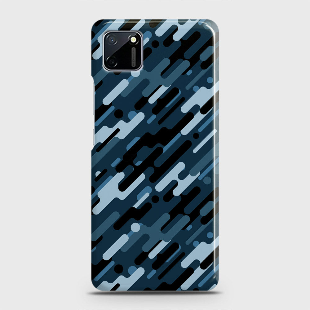 Realme C11 Cover - Camo Series 3 - Black & Blue Design - Matte Finish - Snap On Hard Case with LifeTime Colors Guarantee