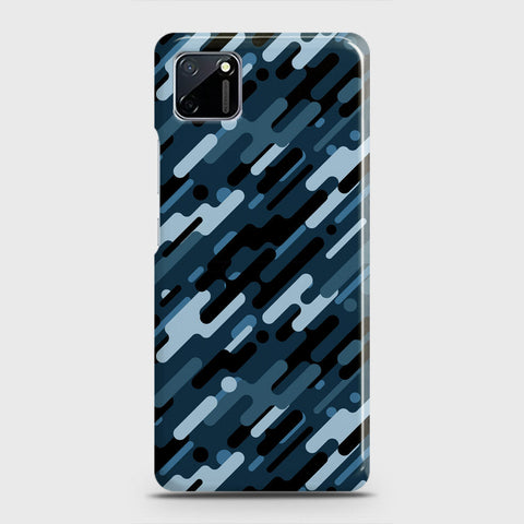 Realme C11 Cover - Camo Series 3 - Black & Blue Design - Matte Finish - Snap On Hard Case with LifeTime Colors Guarantee