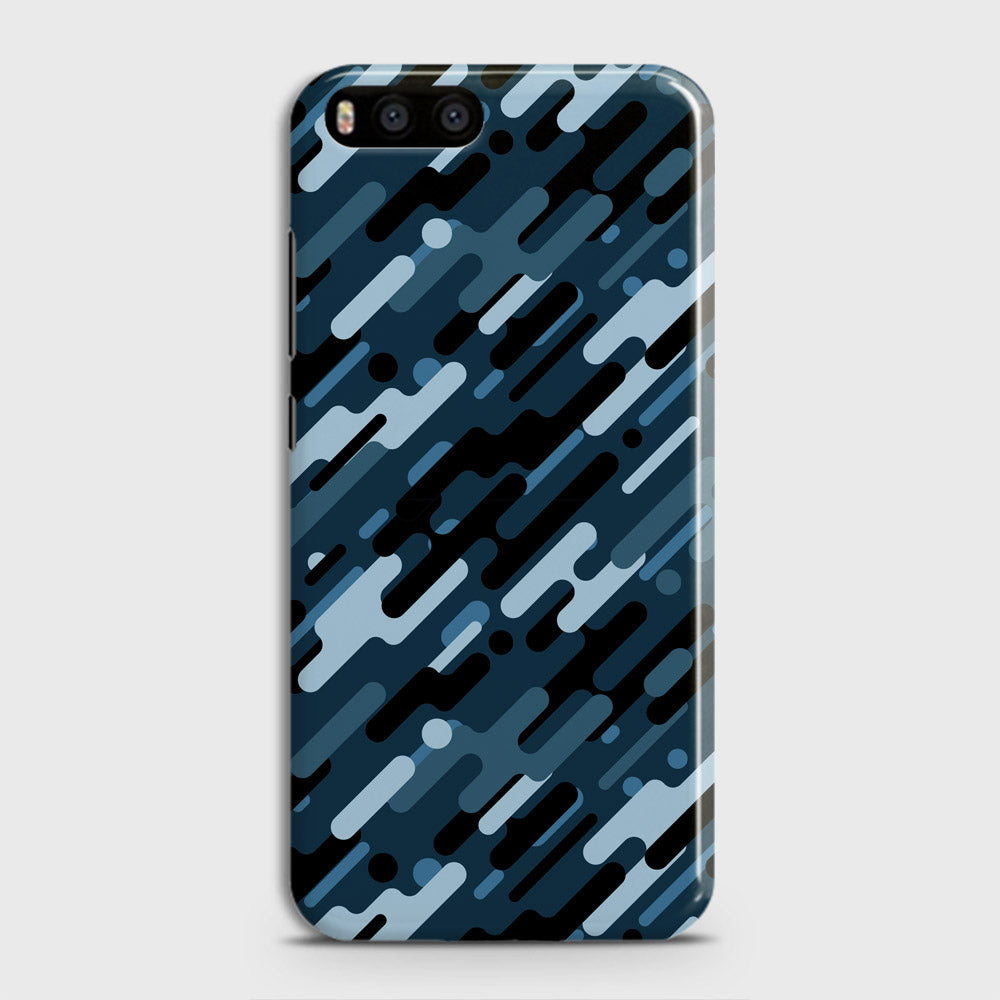 Xiaomi Mi 6  Cover - Camo Series 3 - Black & Blue Design - Matte Finish - Snap On Hard Case with LifeTime Colors Guarantee