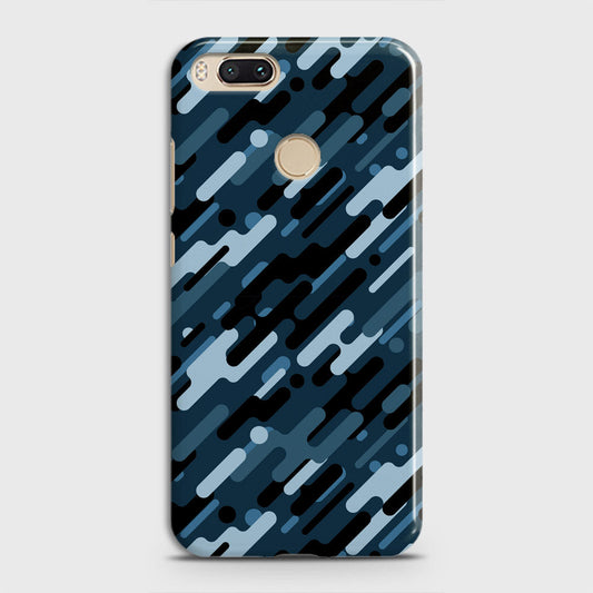 Xiaomi Mi A1 Cover - Camo Series 3 - Black & Blue Design - Matte Finish - Snap On Hard Case with LifeTime Colors Guarantee