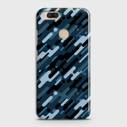 Xiaomi Mi A1 Cover - Camo Series 3 - Black & Blue Design - Matte Finish - Snap On Hard Case with LifeTime Colors Guarantee