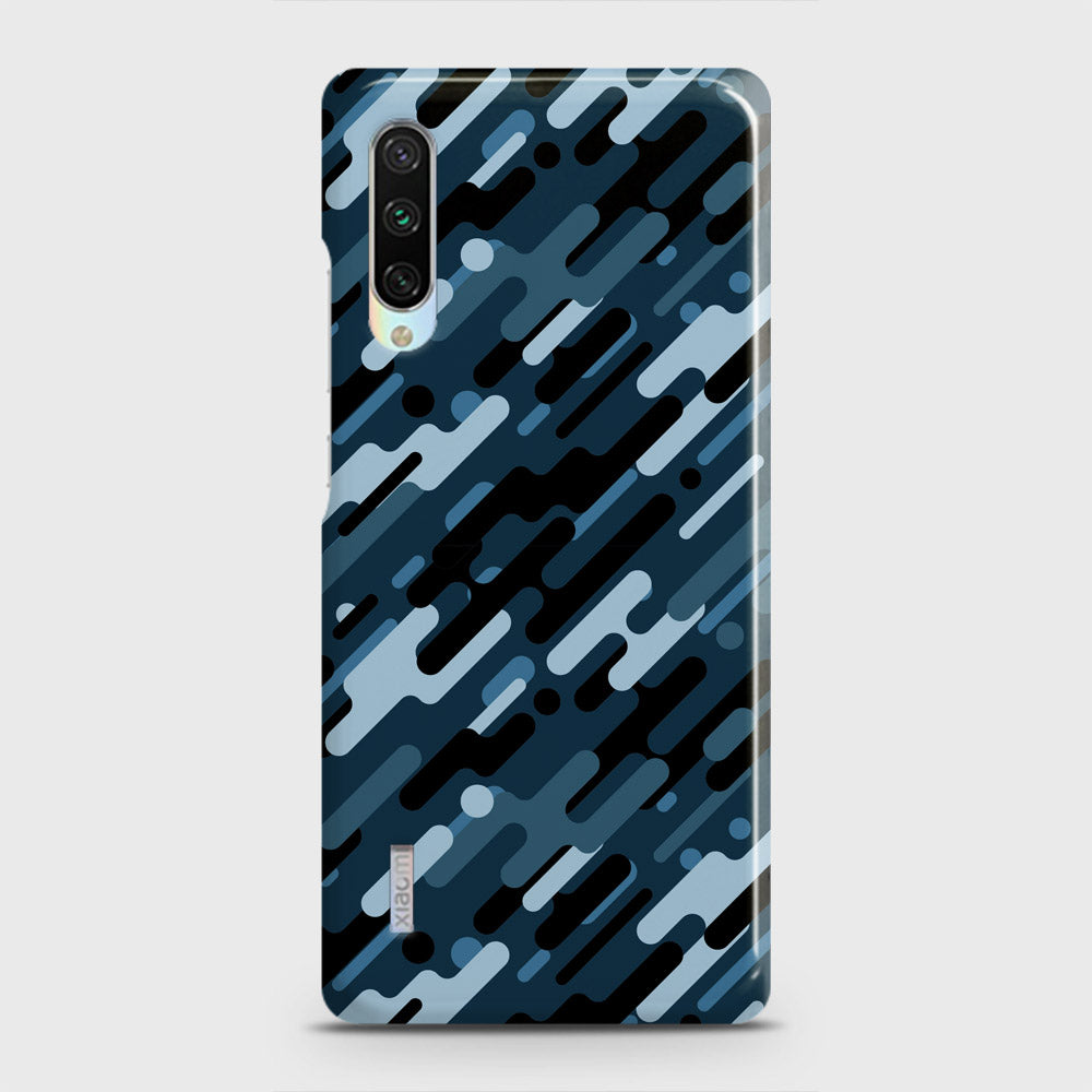 Xiaomi Mi CC9 Cover - Camo Series 3 - Black & Blue Design - Matte Finish - Snap On Hard Case with LifeTime Colors Guarantee