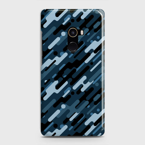Xiaomi Mi Mix 2 Cover - Camo Series 3 - Black & Blue Design - Matte Finish - Snap On Hard Case with LifeTime Colors Guarantee