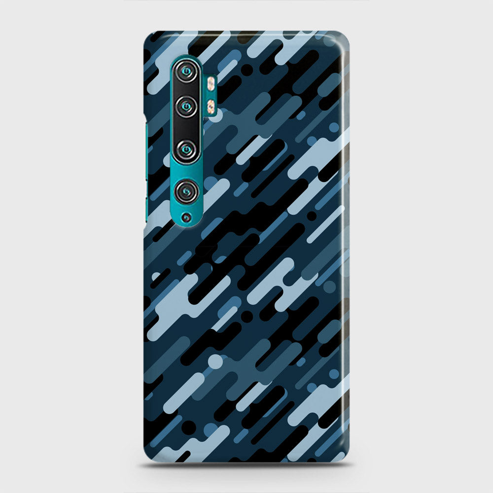 Xiaomi Mi Note 10 Cover - Camo Series 3 - Black & Blue Design - Matte Finish - Snap On Hard Case with LifeTime Colors Guarantee