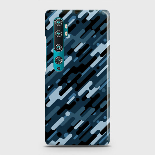 Xiaomi Mi Note 10 Pro Cover - Camo Series 3 - Black & Blue Design - Matte Finish - Snap On Hard Case with LifeTime Colors Guarantee