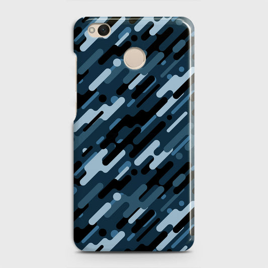 Xiaomi Redmi 4 / 4X Cover - Camo Series 3 - Black & Blue Design - Matte Finish - Snap On Hard Case with LifeTime Colors Guarantee