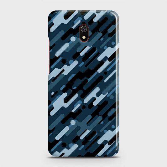 Xiaomi Redmi 8A Cover - Camo Series 3 - Black & Blue Design - Matte Finish - Snap On Hard Case with LifeTime Colors Guarantee