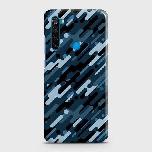 Xiaomi Redmi Note 8 Cover - Camo Series 3 - Black & Blue Design - Matte Finish - Snap On Hard Case with LifeTime Colors Guarantee