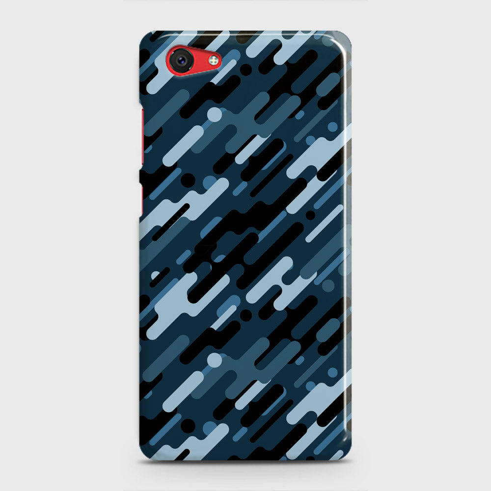 Vivo Y71 Cover - Camo Series 3 - Black & Blue Design - Matte Finish - Snap On Hard Case with LifeTime Colors Guarantee