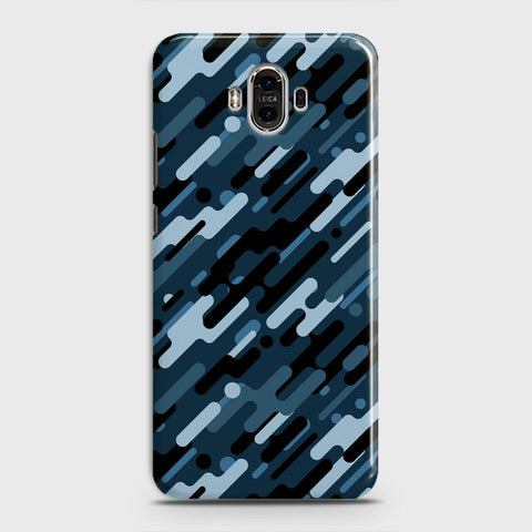 Huawei Mate 10 Cover - Camo Series 3 - Black & Blue Design - Matte Finish - Snap On Hard Case with LifeTime Colors Guarantee