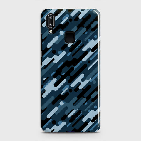 Vivo Y95 Cover - Camo Series 3 - Black & Blue Design - Matte Finish - Snap On Hard Case with LifeTime Colors Guarantee