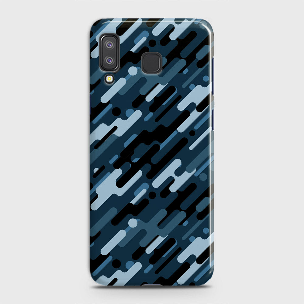 Samsung Galaxy A9 Star Cover - Camo Series 3 - Black & Blue Design - Matte Finish - Snap On Hard Case with LifeTime Colors Guarantee