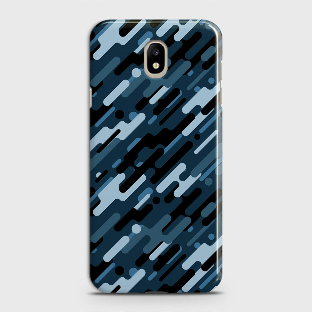 Samsung Galaxy J5 Pro 2017 / J5 2017 / J530 Cover - Camo Series 3 - Black & Blue Design - Matte Finish - Snap On Hard Case with LifeTime Colors Guarantee