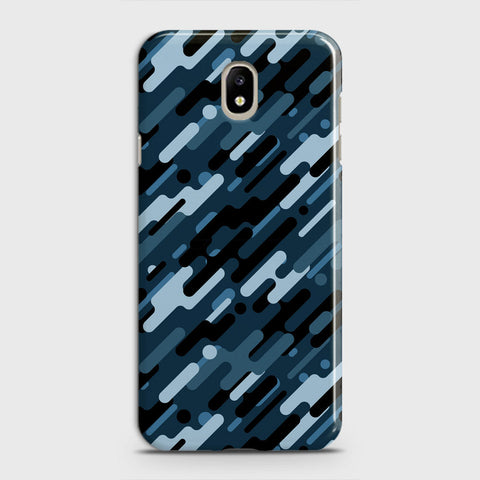 Samsung Galaxy J5 Pro 2017 / J5 2017 / J530 Cover - Camo Series 3 - Black & Blue Design - Matte Finish - Snap On Hard Case with LifeTime Colors Guarantee