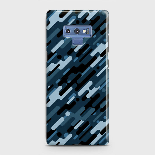 Samsung Galaxy Note 9 Cover - Camo Series 3 - Black & Blue Design - Matte Finish - Snap On Hard Case with LifeTime Colors Guarantee