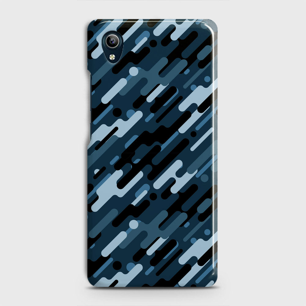 Vivo Y91C Cover - Camo Series 3 - Black & Blue Design - Matte Finish - Snap On Hard Case with LifeTime Colors Guarantee