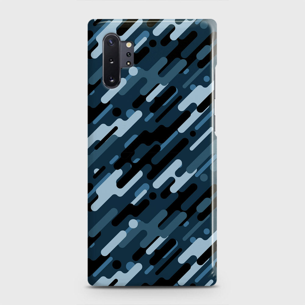 Samsung Galaxy Note 10 Plus Cover - Camo Series 3 - Black & Blue Design - Matte Finish - Snap On Hard Case with LifeTime Colors Guarantee