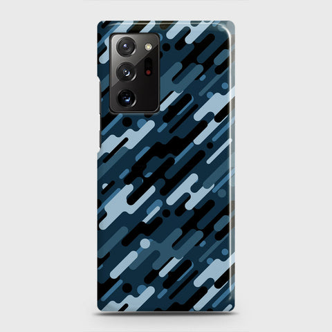 Samsung Galaxy Note 20 Ultra Cover - Camo Series 3 - Black & Blue Design - Matte Finish - Snap On Hard Case with LifeTime Colors Guarantee