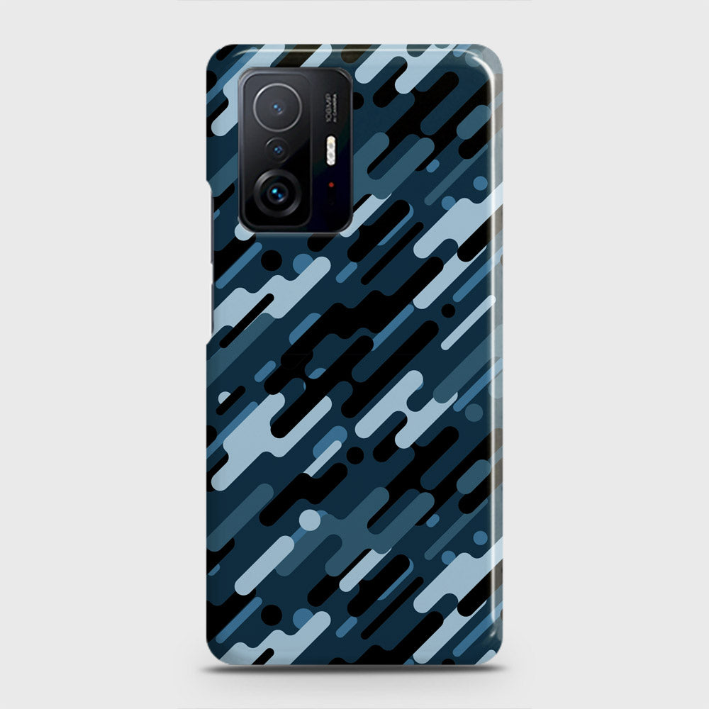 Xiaomi 11T Pro Cover - Camo Series 3 - Black & Blue Design - Matte Finish - Snap On Hard Case with LifeTime Colors Guarantee