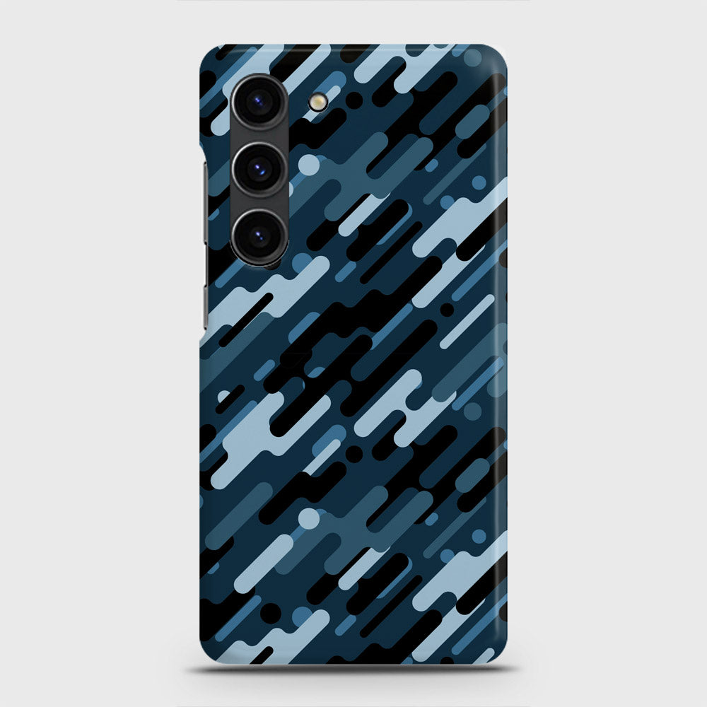 Samsung Galaxy S23 Cover - Camo Series 3 - Black & Blue Design - Matte Finish - Snap On Hard Case with LifeTime Colors Guarantee