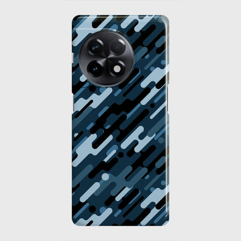 OnePlus 11R Cover - Camo Series 3 - Black & Blue Design - Matte Finish - Snap On Hard Case with LifeTime Colors Guarantee