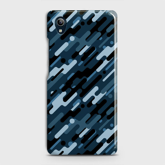 Vivo Y1s  Cover - Camo Series 3 - Black & Blue Design - Matte Finish - Snap On Hard Case with LifeTime Colors Guarantee