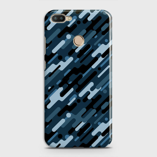 Infinix Hot 6 Pro  Cover - Camo Series 3 - Black & Blue Design - Matte Finish - Snap On Hard Case with LifeTime Colors Guarantee