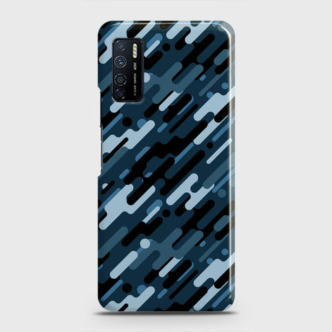 Infinix Note 7 Lite Cover - Camo Series 3 - Black & Blue Design - Matte Finish - Snap On Hard Case with LifeTime Colors Guarantee