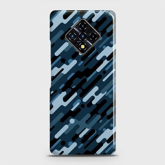 Infinix Zero 8 Cover - Camo Series 3 - Black & Blue Design - Matte Finish - Snap On Hard Case with LifeTime Colors Guarantee