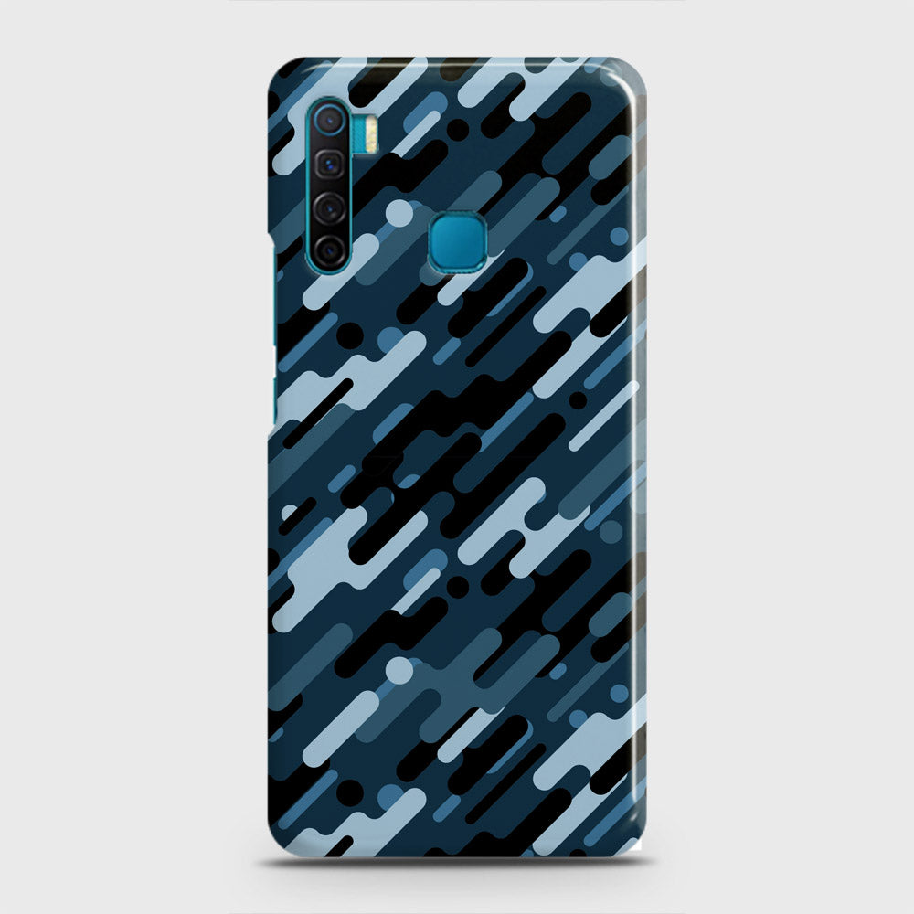 Infinix S5 - Camo Series 3 - Black & Blue Design - Matte Finish - Snap On Hard Case with LifeTime Colors Guarantee