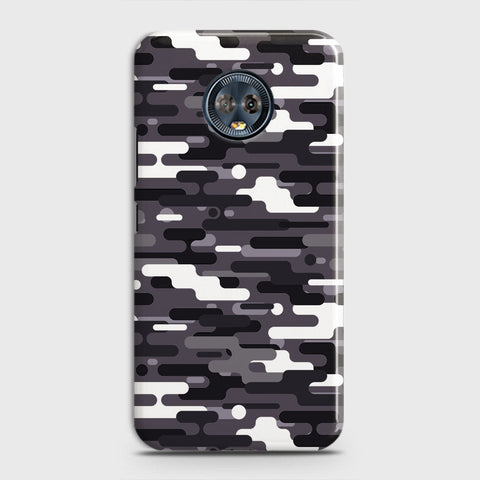 Motorola Moto G6 Cover - Camo Series 2 - Black & White Design - Matte Finish - Snap On Hard Case with LifeTime Colors Guarantee