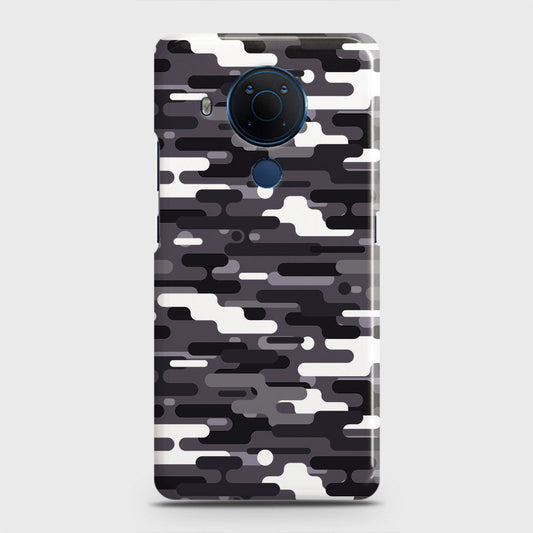 Nokia 5.4 Cover - Camo Series 2 - Black & White Design - Matte Finish - Snap On Hard Case with LifeTime Colors Guarantee