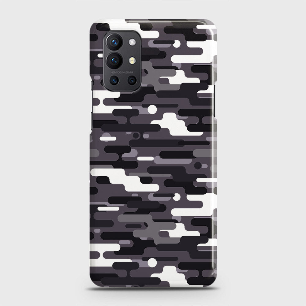 OnePlus 9R  Cover - Camo Series 2 - Black & White Design - Matte Finish - Snap On Hard Case with LifeTime Colors Guarantee