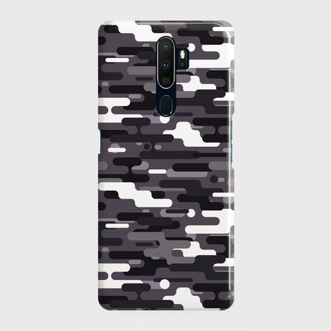 Oppo A5 2020 Cover - Camo Series 2 - Black & White Design - Matte Finish - Snap On Hard Case with LifeTime Colors Guarantee