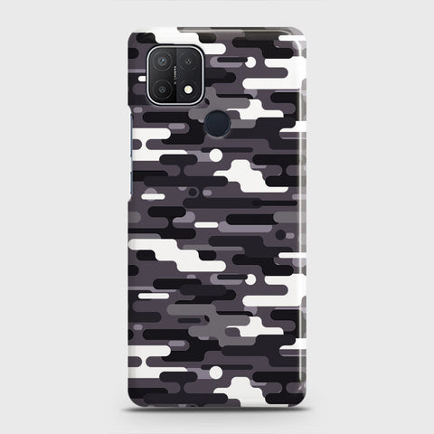 Oppo A15 Cover - Camo Series 2 - Black & White Design - Matte Finish - Snap On Hard Case with LifeTime Colors Guarantee