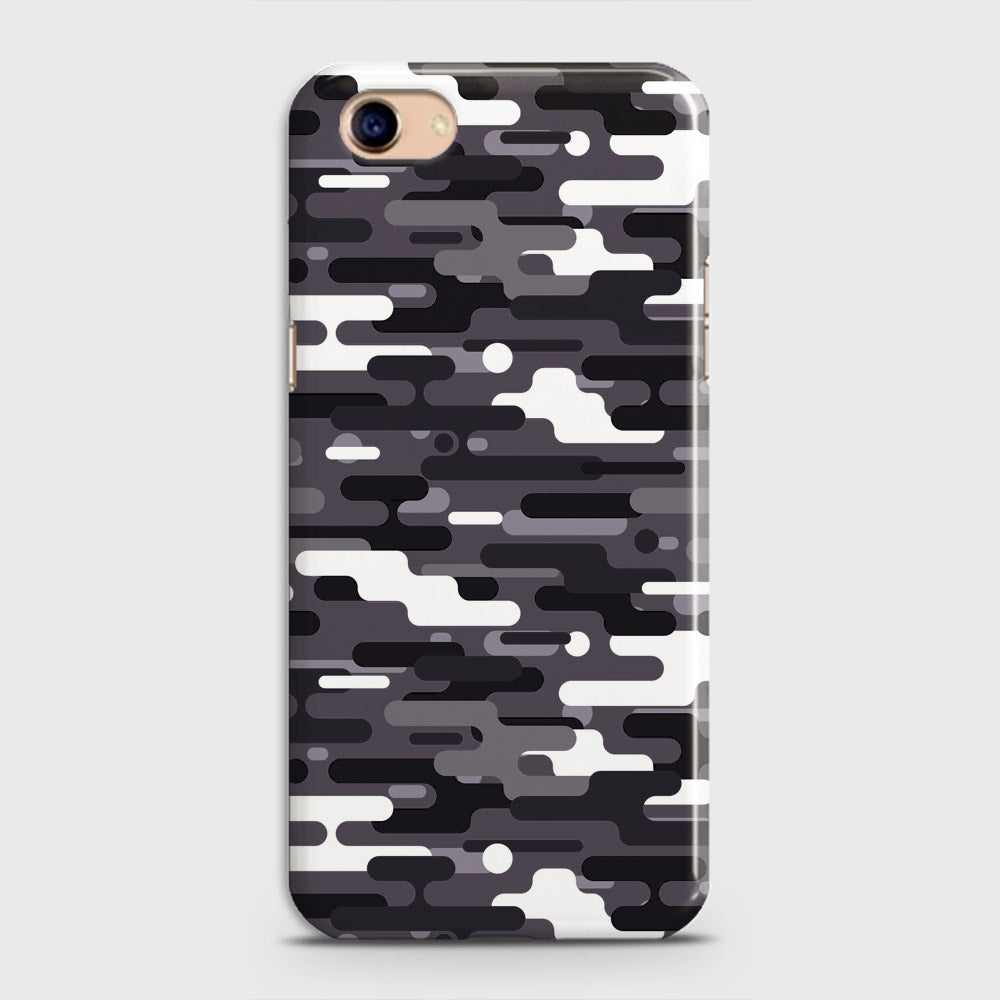 Oppo A83 / A1 Cover - Camo Series 2 - Black & White Design - Matte Finish - Snap On Hard Case with LifeTime Colors Guarantee