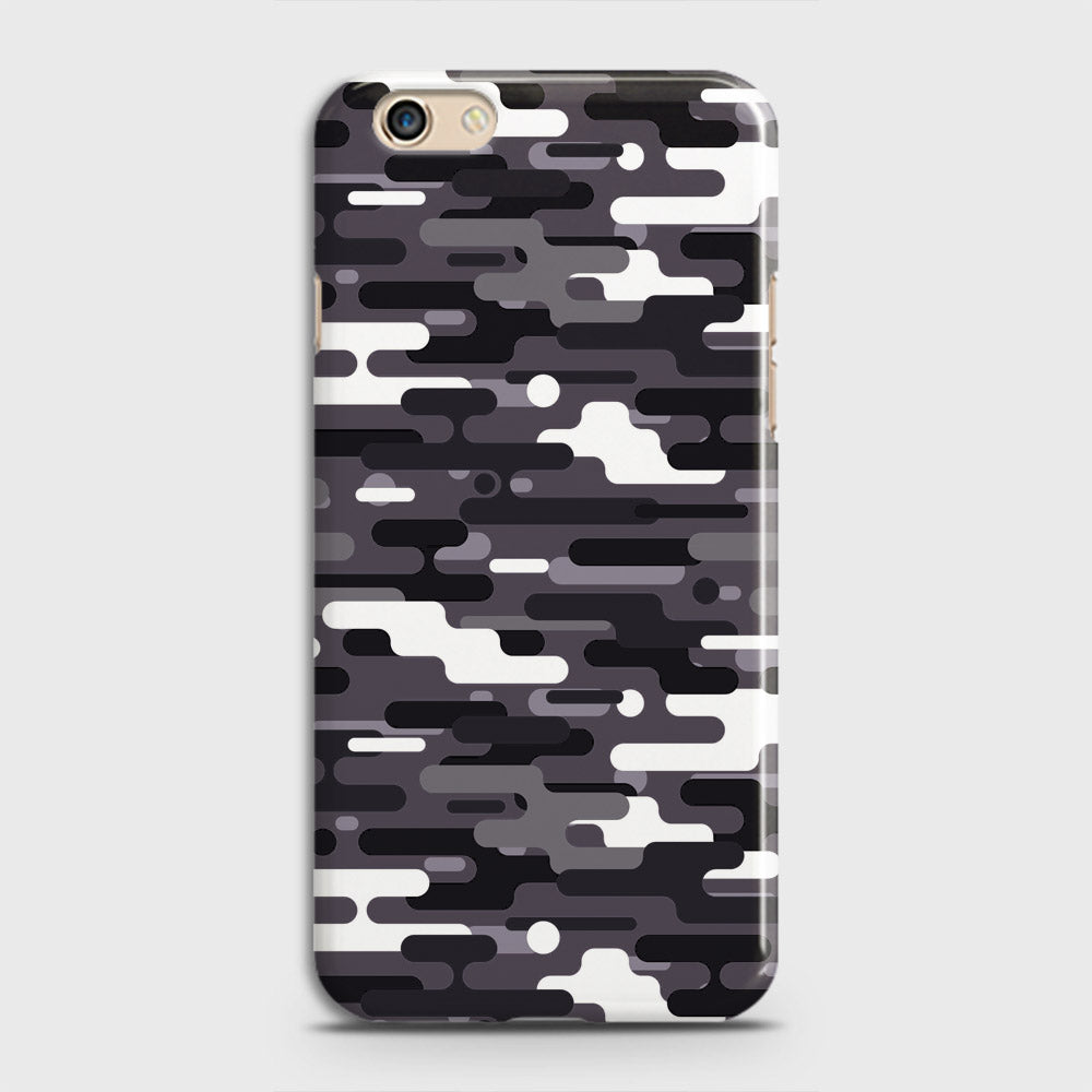 Oppo F3 Cover - Camo Series 2 - Black & White Design - Matte Finish - Snap On Hard Case with LifeTime Colors Guarantee