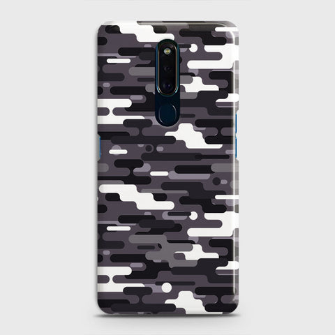 Oppo F11 Cover - Camo Series 2 - Black & White Design - Matte Finish - Snap On Hard Case with LifeTime Colors Guarantee